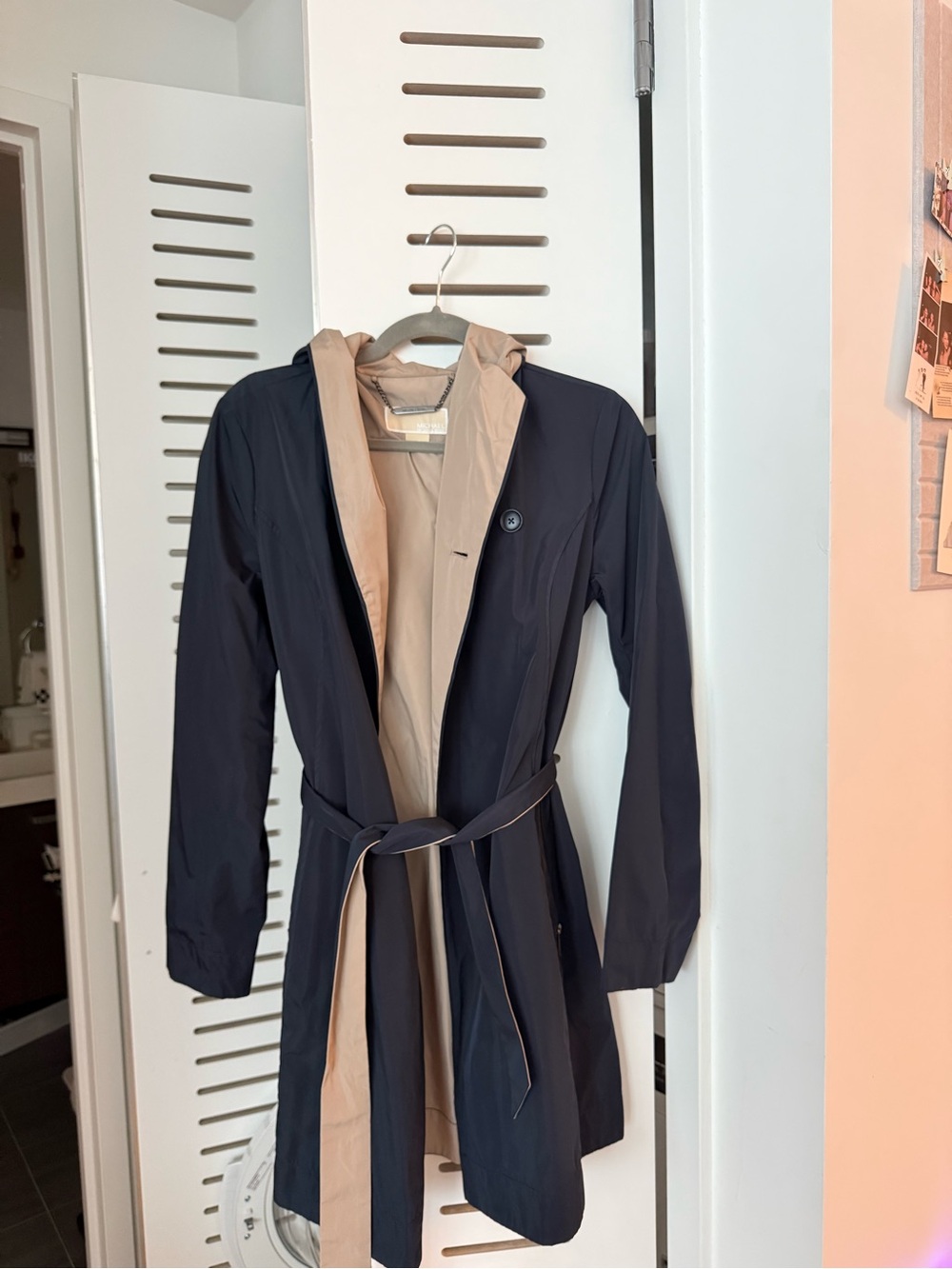 Michael Michael Kors Rain Coat Tie Waist